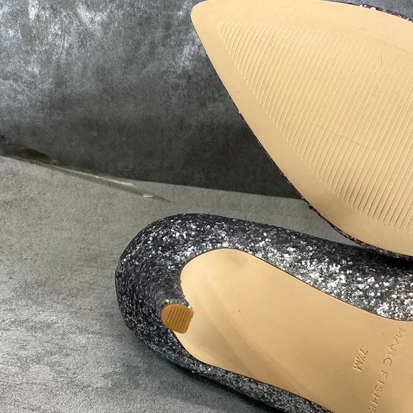 Marc Fisher Women's Silver/Pink Ombre Glitter Darreny Pointed-Toe Pumps SZ 7.5 - Picture 11 of 13